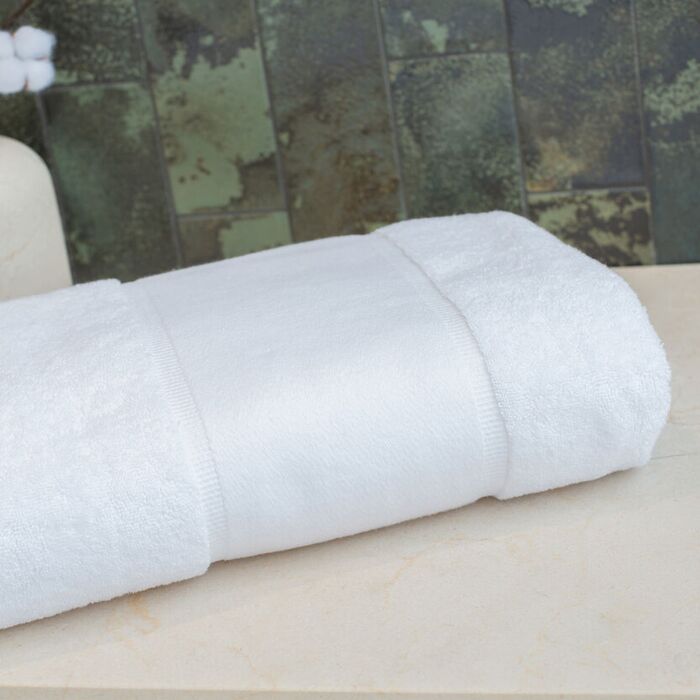 Organic bath sheet with printable border Thumbnail