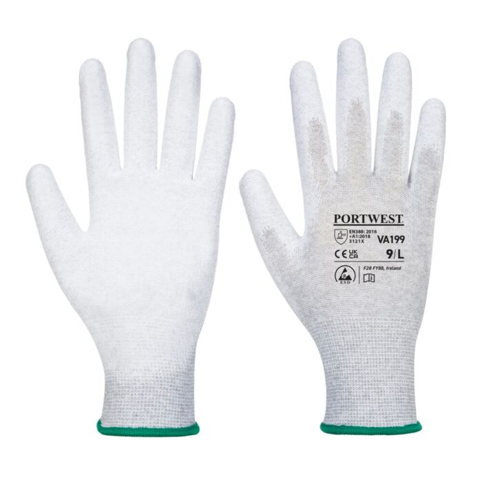 Portwest Vending Antistatic PU Palm Glove Grey Grey Thumbnail
