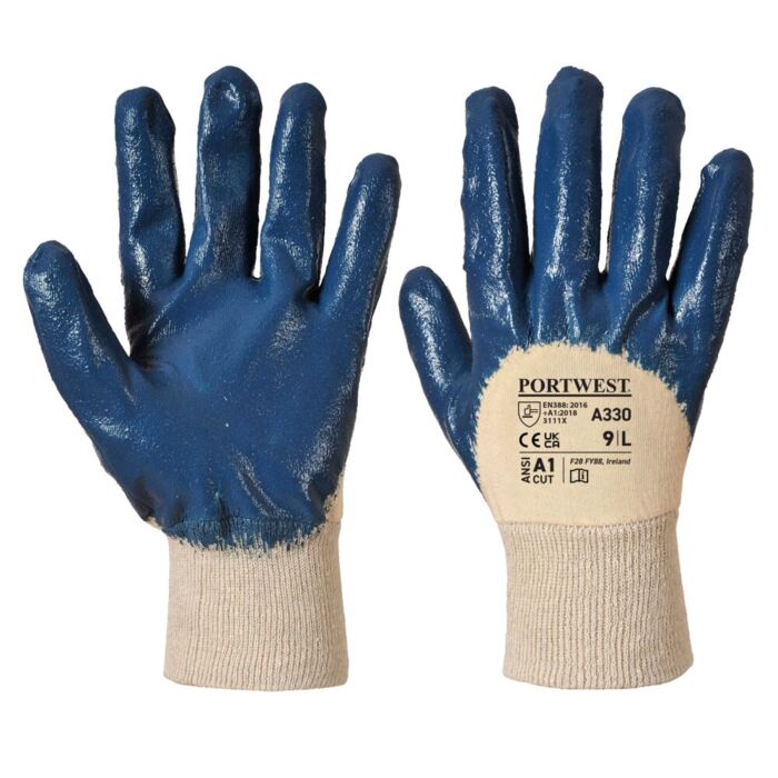 Portwest Nitrile Light Knitwrist Glove Navy Thumbnail