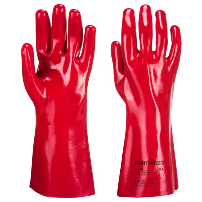 Portwest PVC Gauntlet  35cm Red Thumbnail