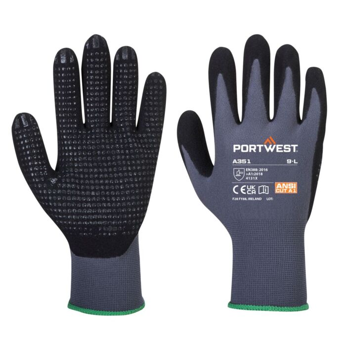 Portwest Dermiflex Plus Glove Grey/Black Thumbnail