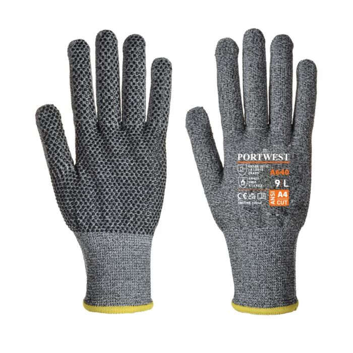 Portwest Sabre-Dot Glove - PVC Grey Thumbnail