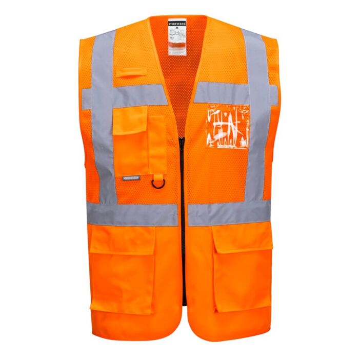 Portwest Madrid Executive Mesh Vest Orange Thumbnail