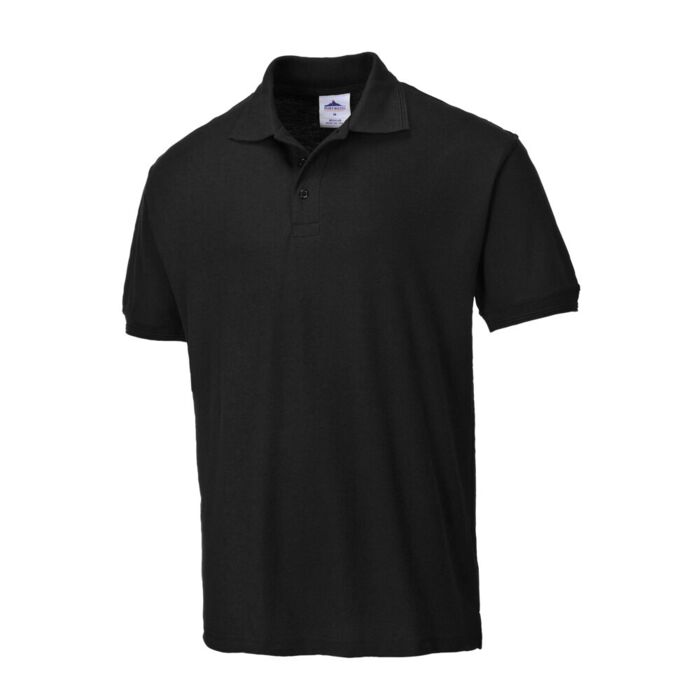 Portwest Naples Polo Shirt Black Thumbnail