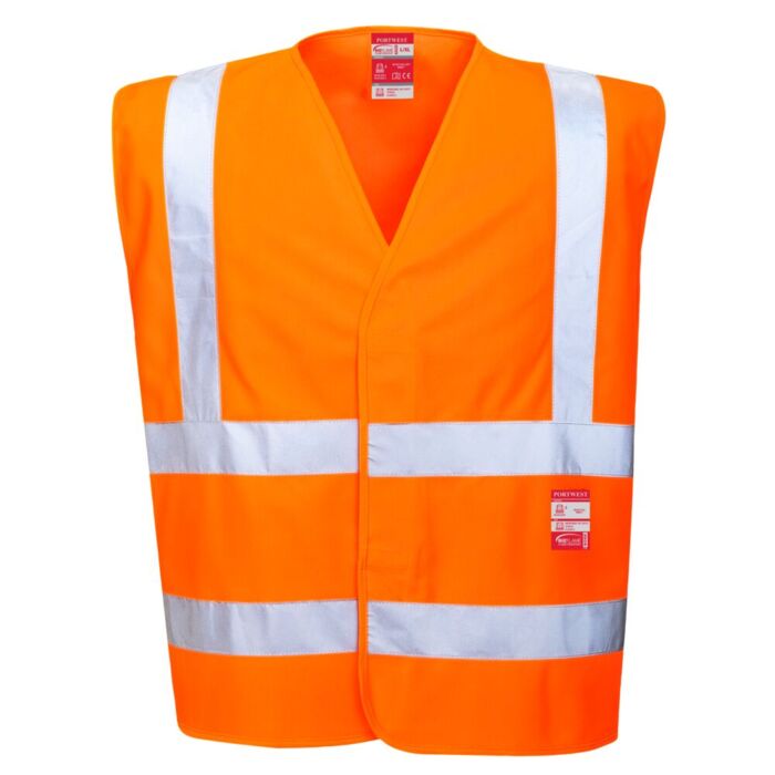 Portwest Hi-Vis FR Treated Vest Orange Thumbnail