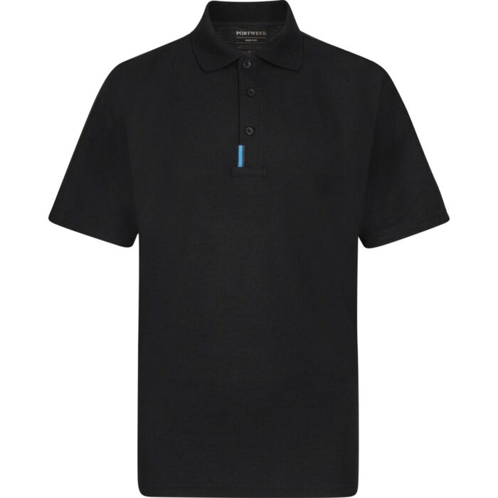 Portwest WX3 Polo Shirt Black Thumbnail