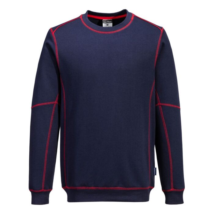 Portwest Essential Two Tone Sweatshirt Navy/Red Thumbnail