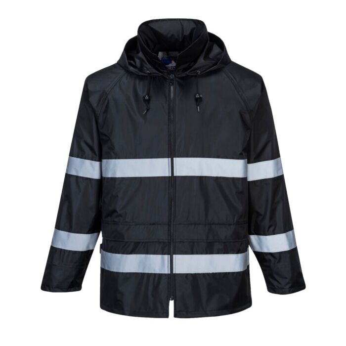 Portwest Iona Classic Rain Jacket Black Thumbnail