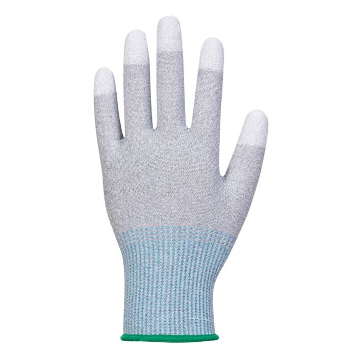 Portwest MR13 ESD PU Fingertip Glove - 12 Pack Grey/White Thumbnail