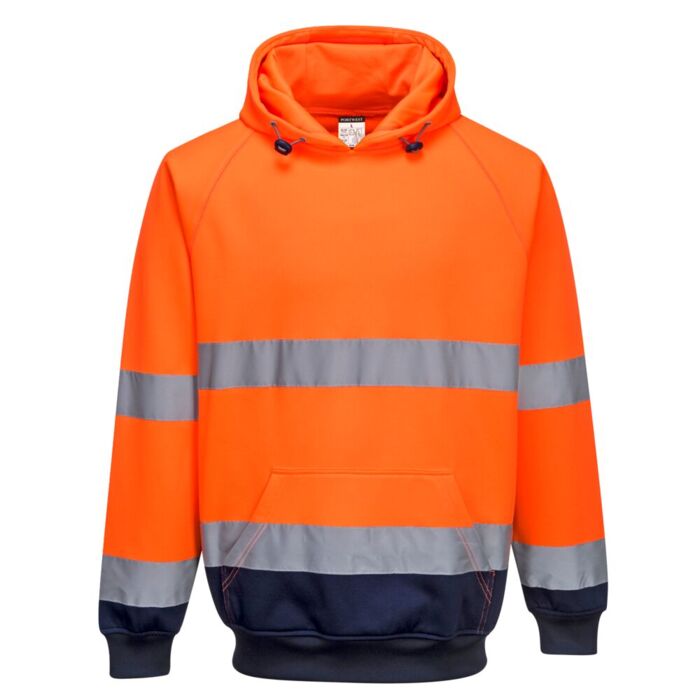 Portwest Hi-Vis Two-Tone Hooded Sweater Orange Thumbnail