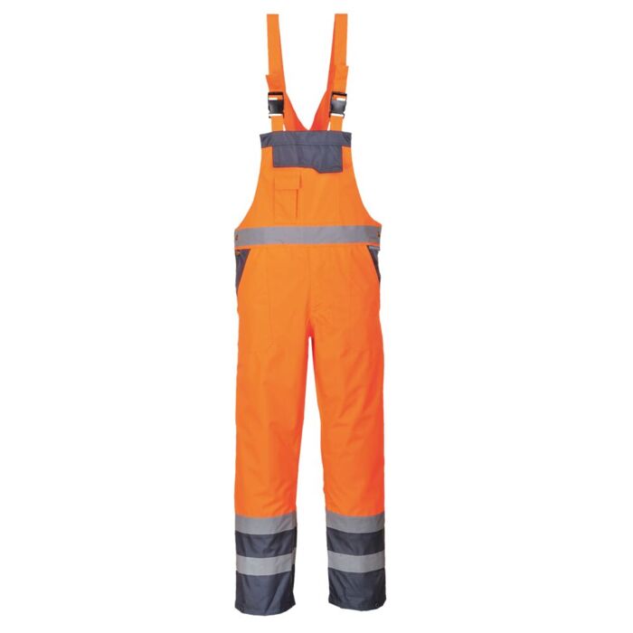 Portwest Contrast Bib & Brace - Unlined Orange/Navy Orange/Navy Thumbnail
