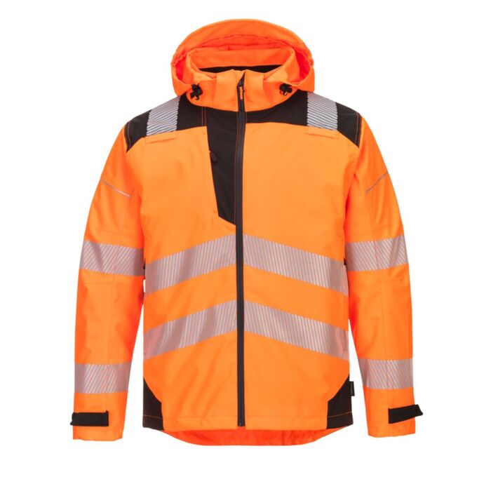 Portwest PW3 Hi-Vis Extreme Rain Jacket Orange/Black Orange/Black Thumbnail