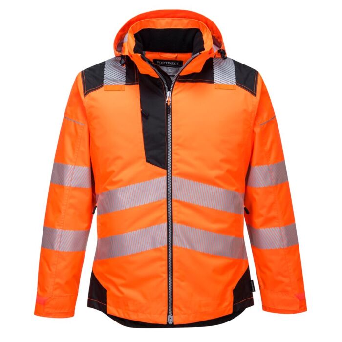 Portwest PW3 Hi-Vis Winter Jacket Orange/Black Thumbnail