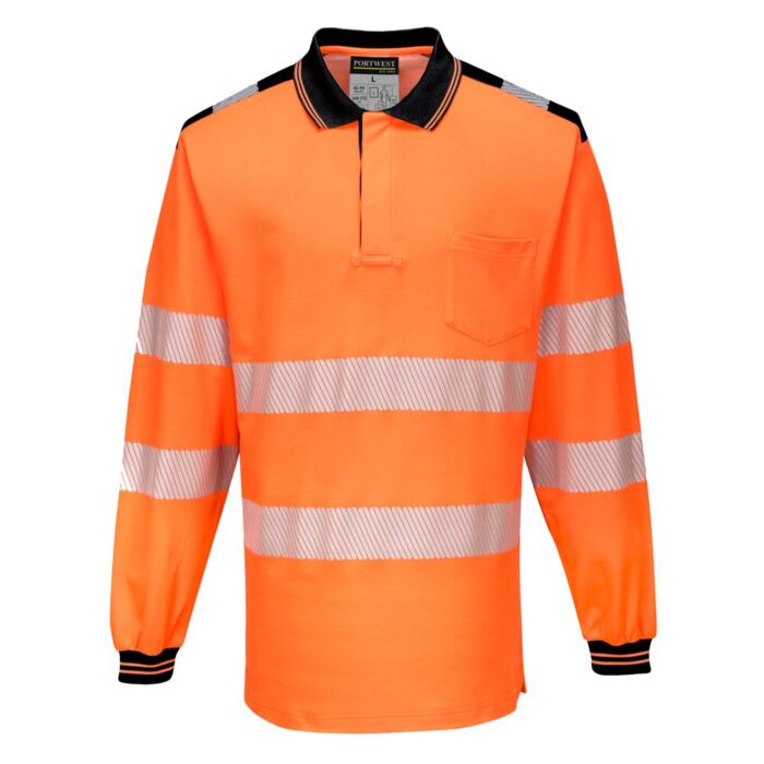 Portwest PW3 Hi-Vis Polo Shirt  Long Sleeves Thumbnail