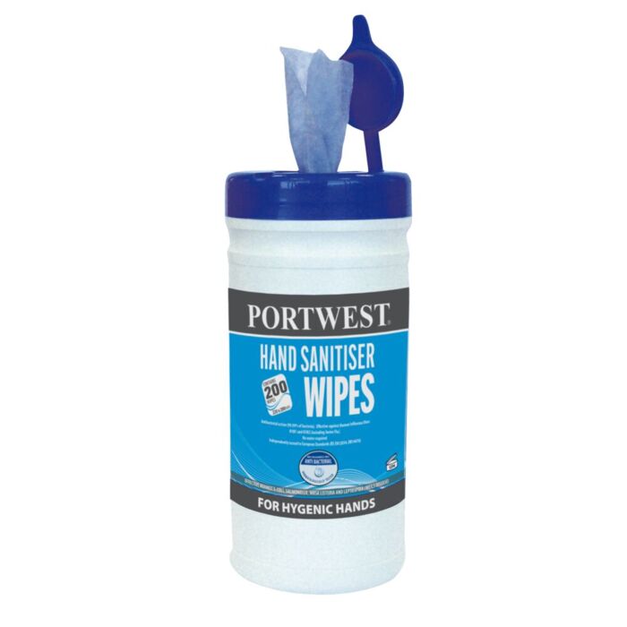 Portwest Hand Sanitiser Wipes (200 Wipes) Thumbnail