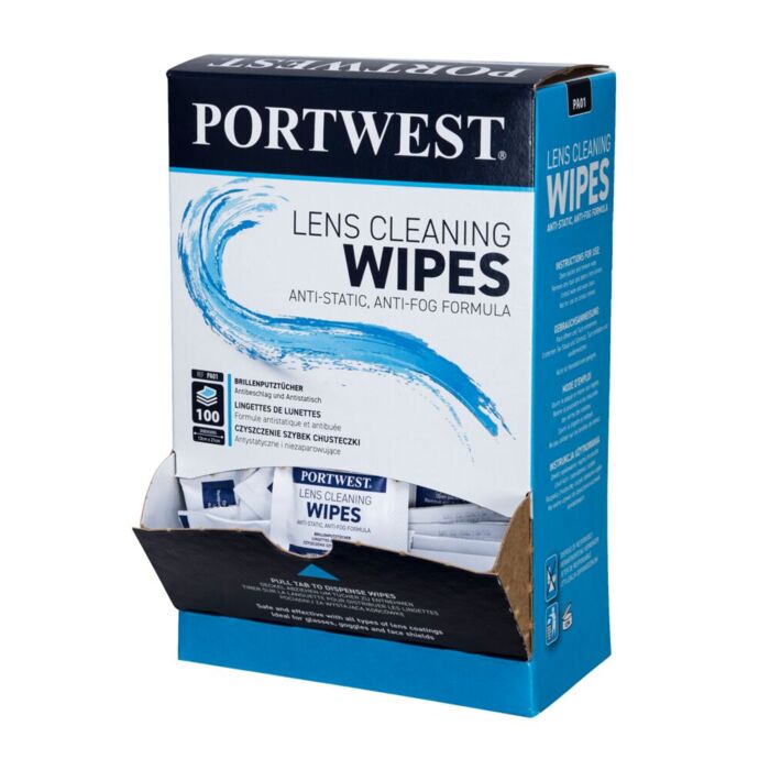 Portwest Lens Cleaning Wipes (100 towelettes)  Thumbnail
