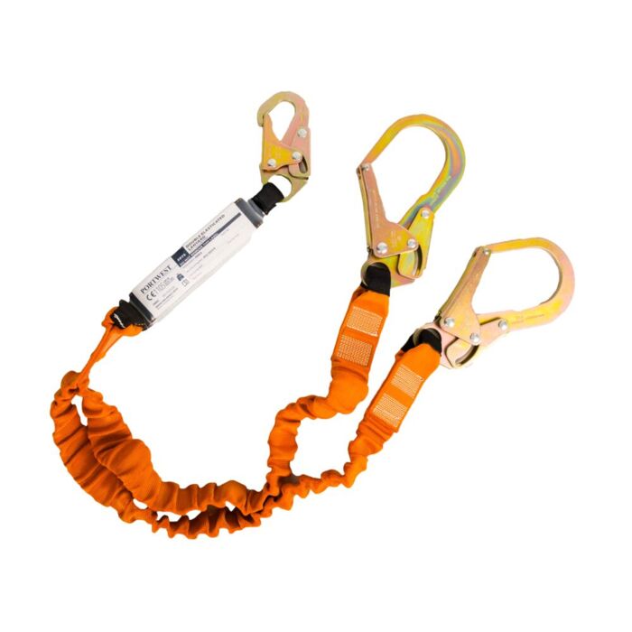 Portwest Double 140kg 1.8m Lanyard with Shock Absorber Thumbnail
