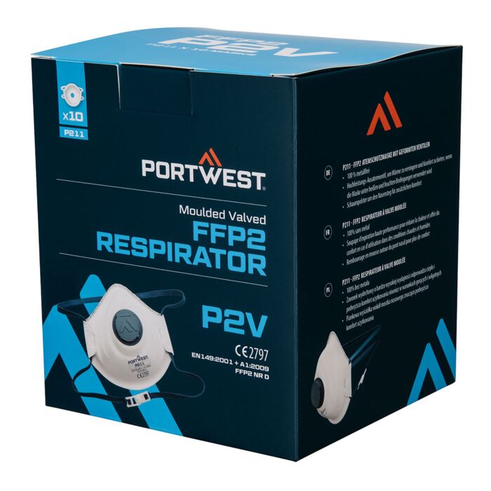 Portwest Moulded FFP2 Valved Respirator (Pk10) Thumbnail