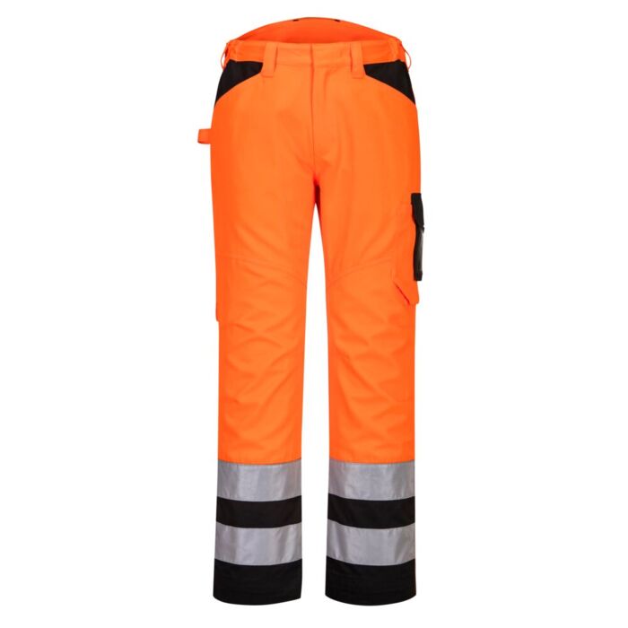 Portwest  PW2 Hi-Vis Service Trouser Orange/Black Thumbnail