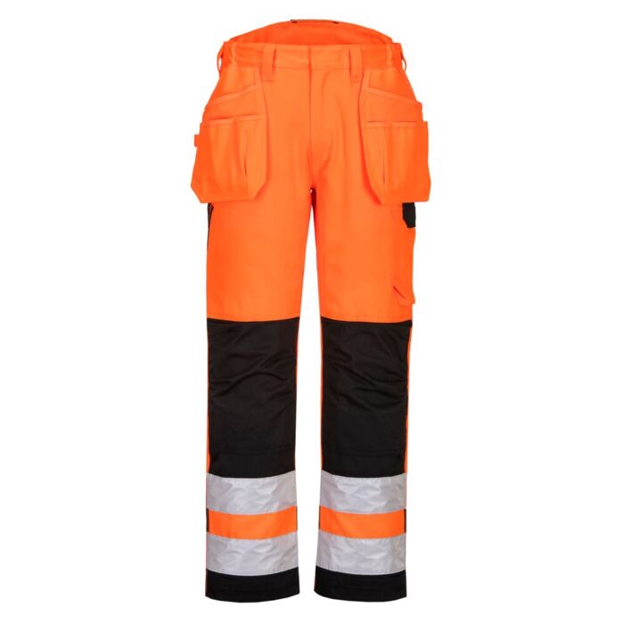 Portwest PW2 Hi-Vis Holster Trouser Orange/Black Thumbnail