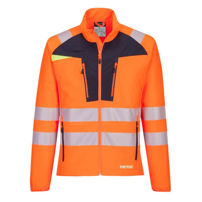 Portwest DX4 Hi-Vis Zip Base Layer Orange/Black Thumbnail