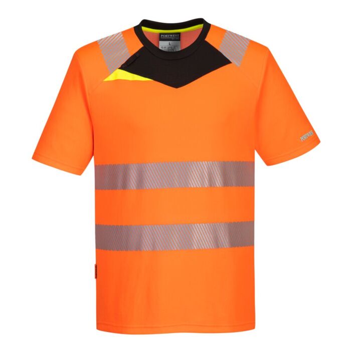 Portwest DX4 Hi-Vis T-Shirt S/S Orange/Black Thumbnail