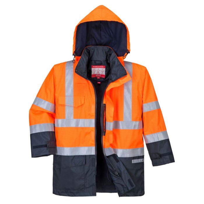Portwest Hi-Vis Multi Protection Jacket Orange Thumbnail