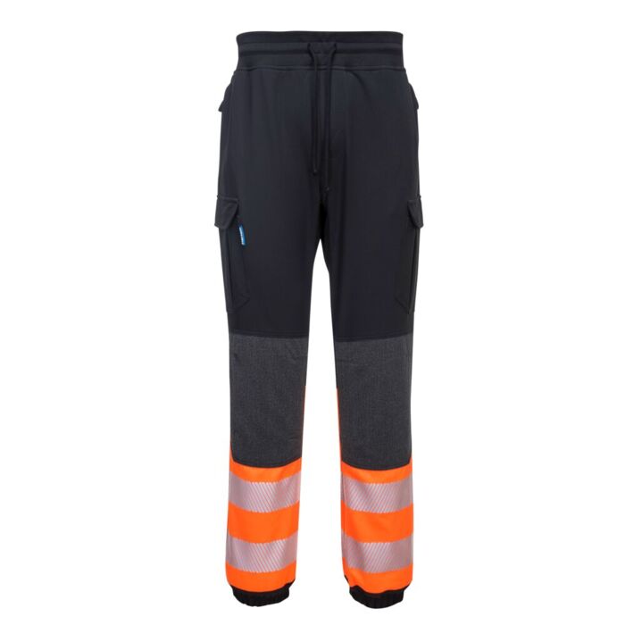 Portwest KX3 Hi-Vis Flexi Trousers Black/Orange Thumbnail