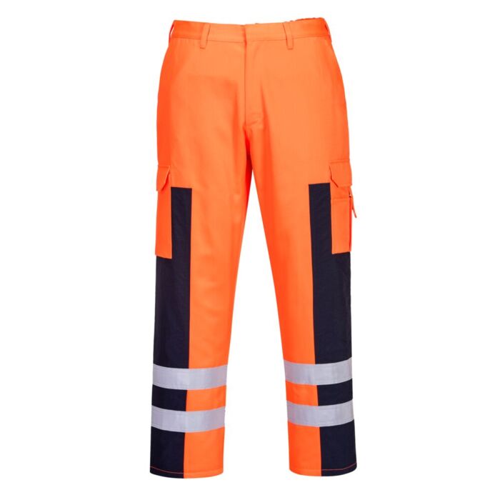 Portwest Hi-Vis Ballistic Trouser Orange/Navy Thumbnail