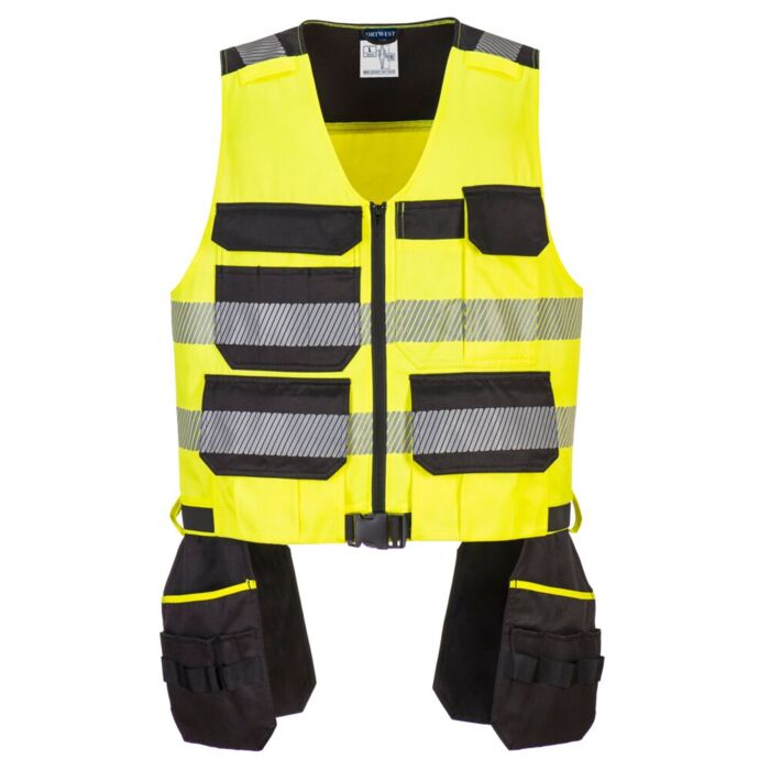 Portwest PW3 Class 1 Tool Vest Yellow/Black Thumbnail
